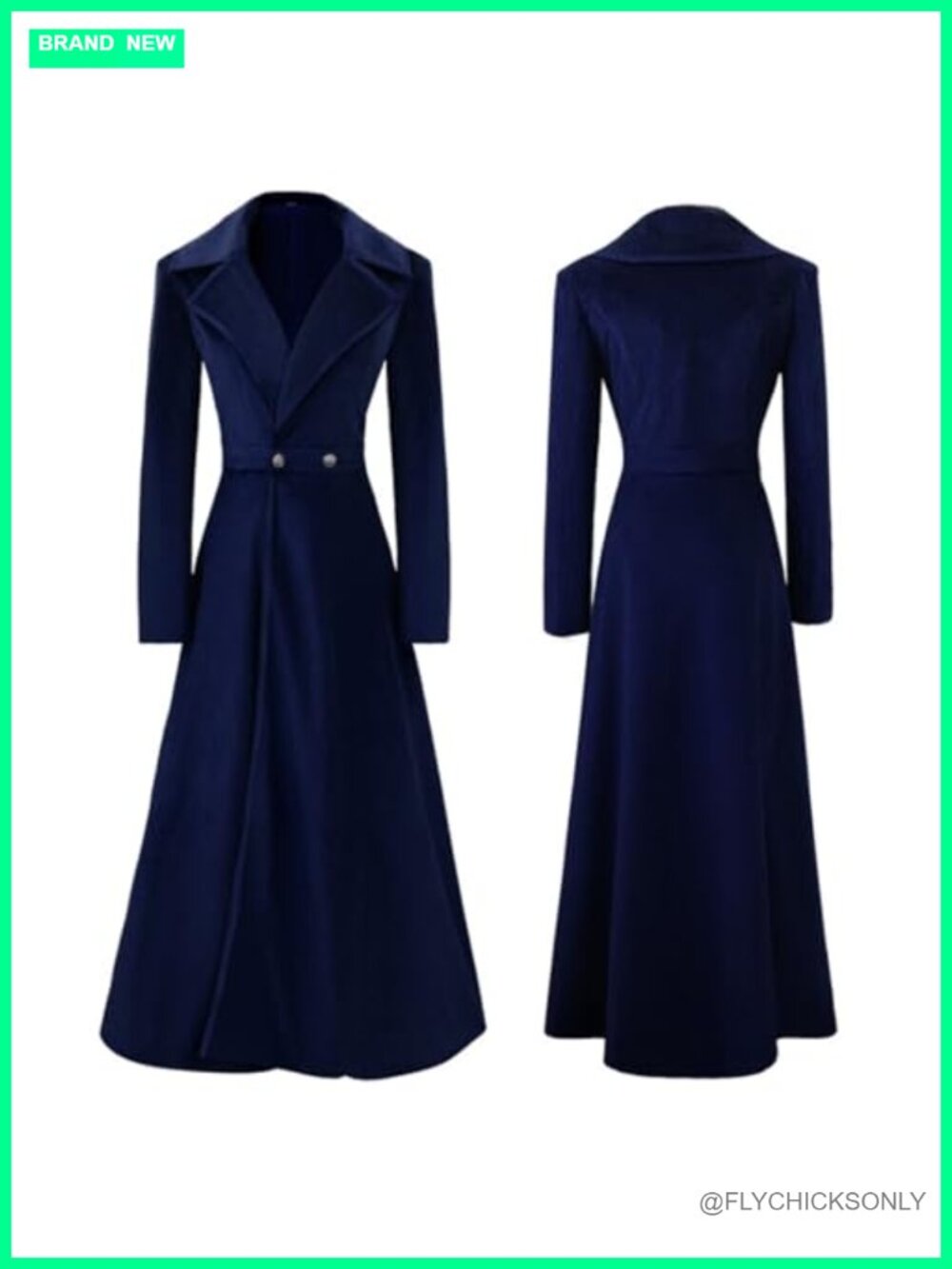 Victorian Steampunk Double Breasted Long Trench Coat Medieval Gothic